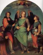 Andrea del Sarto Rafael Angel of Latter-day Saints and the great Leonard, with donor oil painting on canvas
